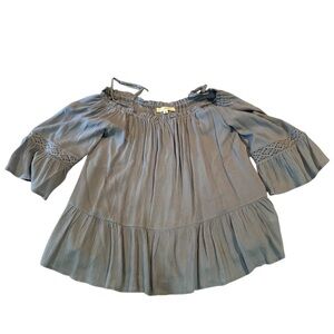 La Hearts Blue Off-Shoulder Blouse